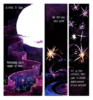 Illustration for article titled This watercolor comic brings Middle Earth's creation story to life